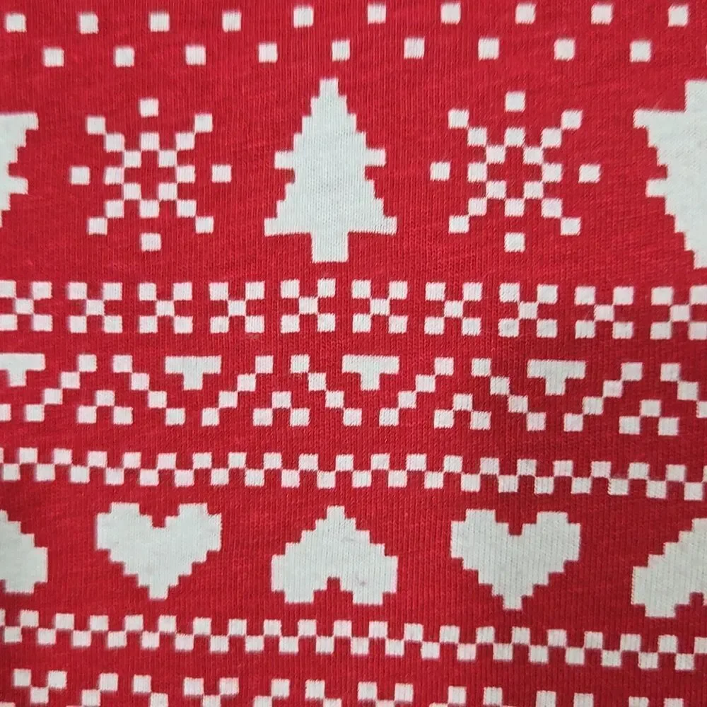 Children's Place Girls' Casual Long Sleeve Christmas Fair Isle Holiday Dress Red - Picture 4 of 9